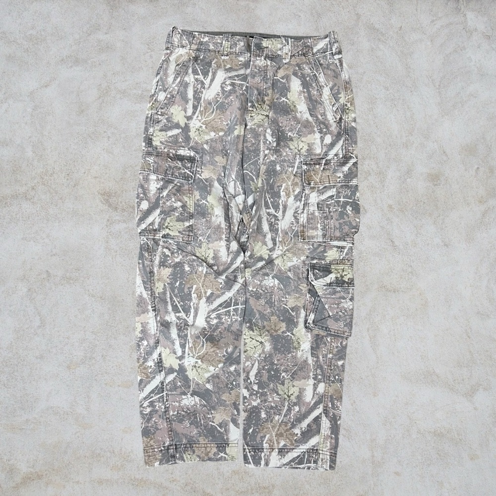 Abercrombie & Fitch Cargo Pants‎ Mens 31x32 Green Camouflage Y2K Paratrooper VTG